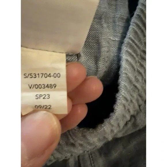 Athleta Cabo Linen Jogger Pants Gray Blue Size 2 Zip Pocket - Picture 6 of 10